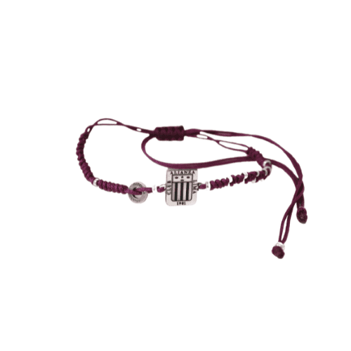 PULSERA TEJIDA MORADA DE ALIANZA LIMA